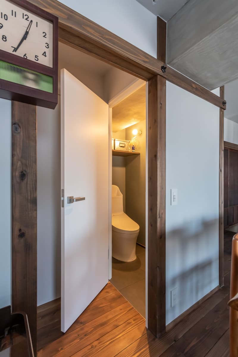 中古マンションのリノベーション後の土間が廻る住まい