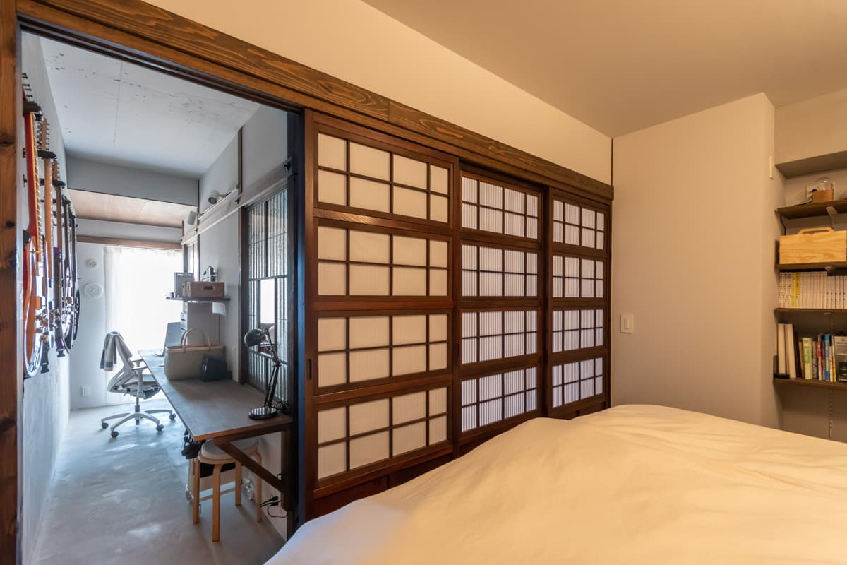 中古マンションのリノベーション後の土間が廻る住まい