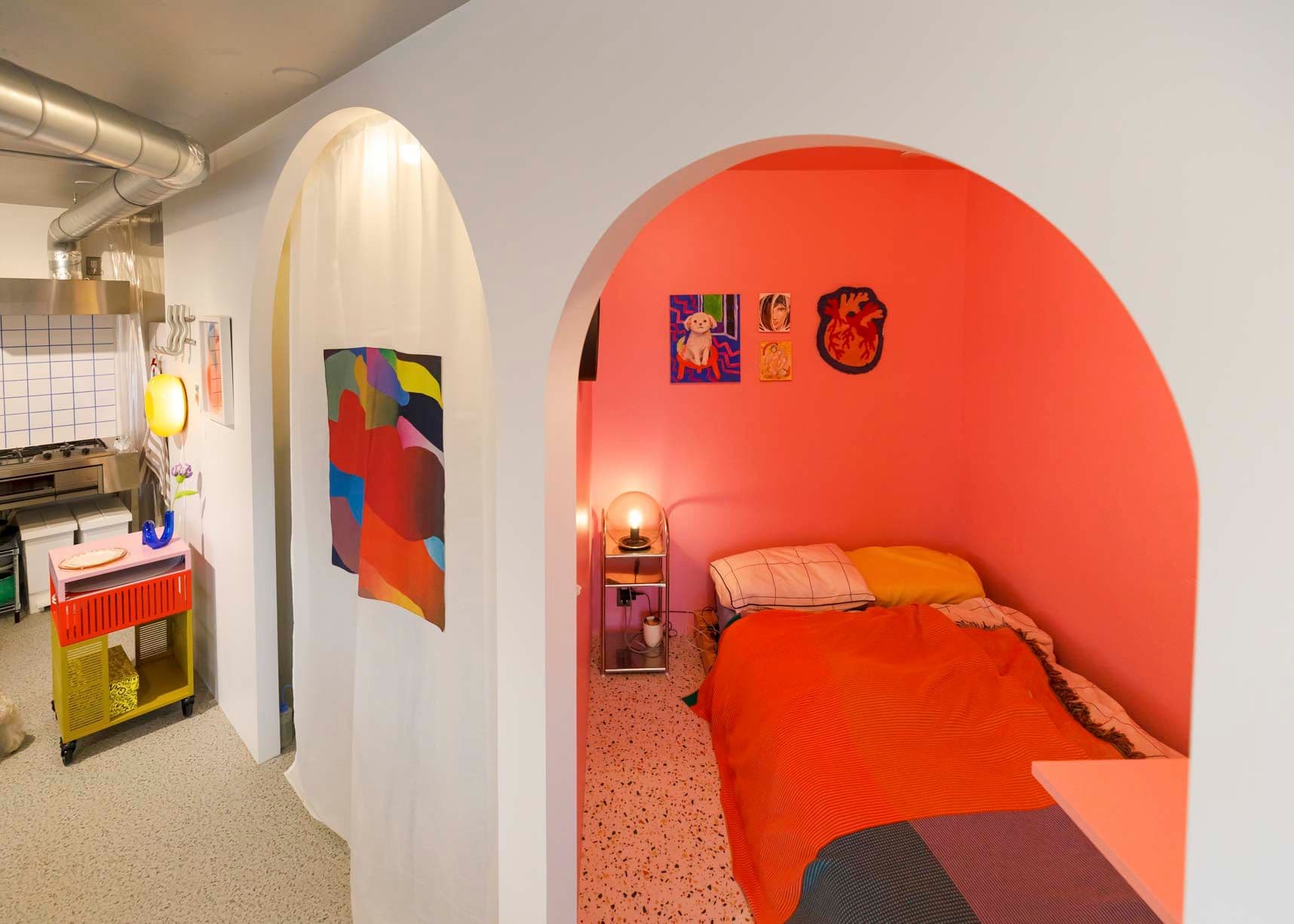 中古マンションのリノベーション後のベッド