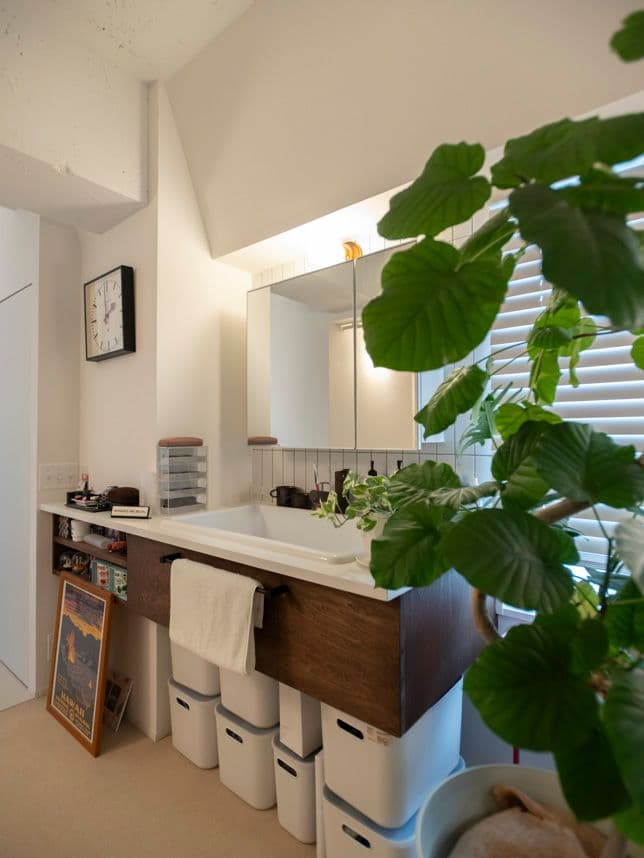 中古マンションのリノベーション後の洗面台