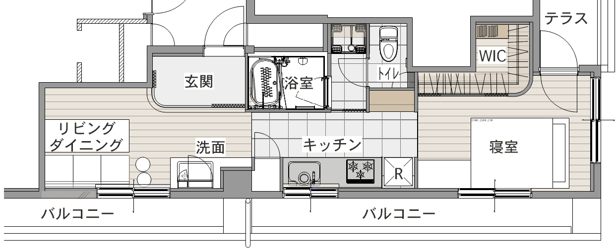 中古マンションのリノベーション後の間取り図