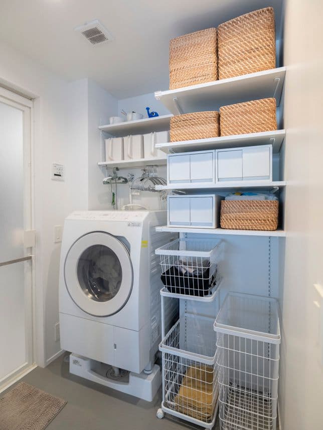 中古マンションのリノベーション後の脱衣室