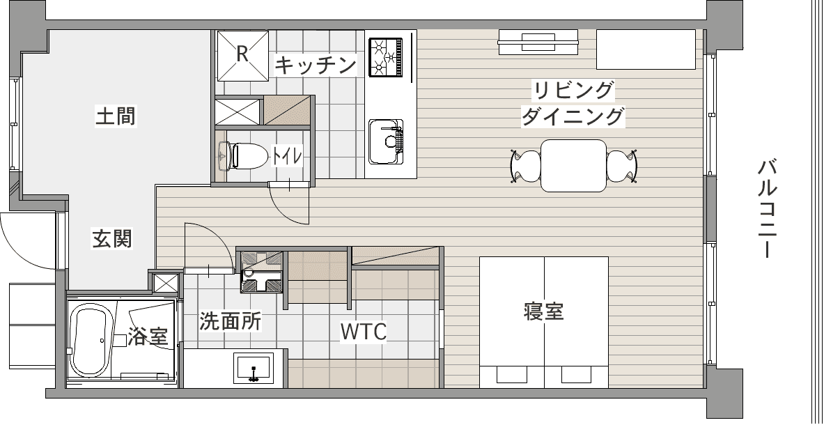 中古マンションのリノベーション後の間取り図